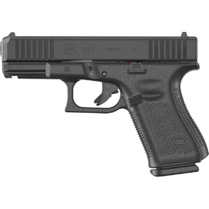 Glock 23 V 40 SW compact pistol standard black polymer frame profile