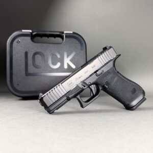 Glock 45 Gen6 9mm crossover pistol profile showing RTF6 grip texture