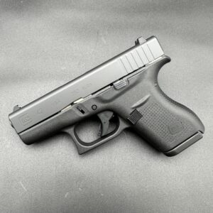 Glock 42 380 ACP pistol standard black micro pocket single stack frame profile