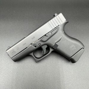 Glock 43 9mm pistol standard black subcompact single stack frame profile
